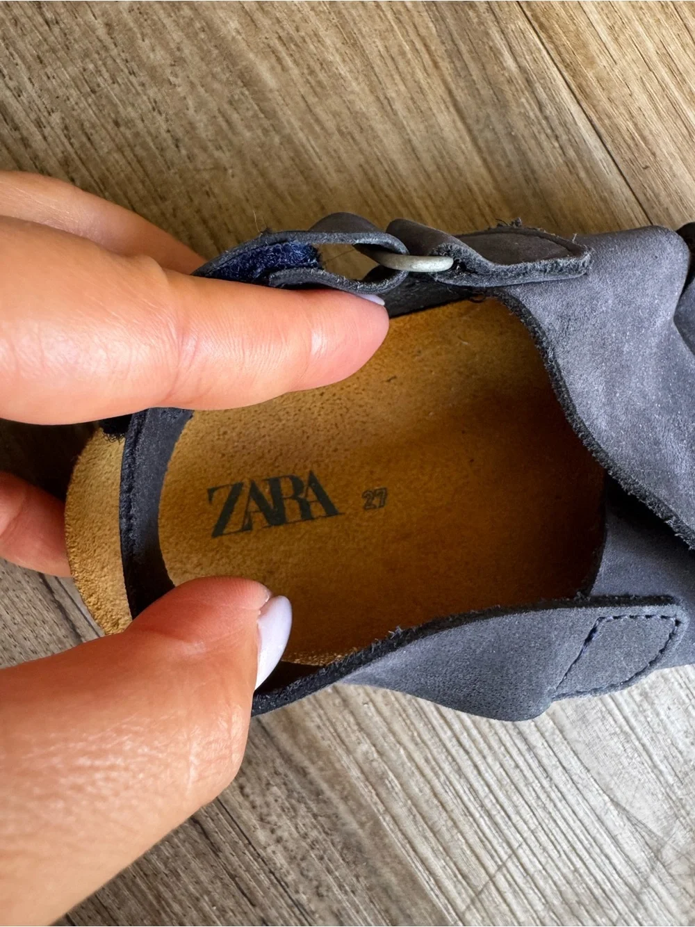 Zara unisex navy blue sandals size 27 us 10